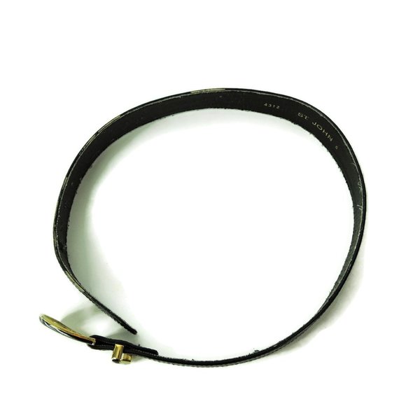St. John size 6 Belt navy blue with enamel buckle - Picture 5 of 8